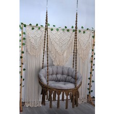 Altınoluk Hamak Makrome Relax Salıncak ( Kahve ) Minderli