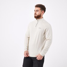 Artengo Erkek Uzun Kollu Yarım Fermuarlı Tenis Sweatshirtü - Bej - Thermic
