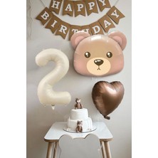 Atölye Mi 2 Yaş Doğum Günü Teddy Bear Ayı Temalı Doğum Günü Balon Seti