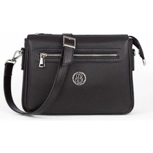 Bilik Deri  Siyah Rölax Kadın Çapraz Askılı Çanta Dlr 117