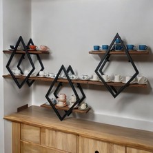 Çok Amaçlı Duvar Rafı Kitaplık Çiçeklik Saksılık Mutfak Salon Banyo Çalışma Odası Dolap 3 Raflı
