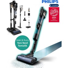 Philips Kablosuz Islak-Kuru Elektrikli Süpürge 9000 Serisi, Elektrikli Süpürge ve Islak Mop, Kendi Kendini Temizleme, 45 Dakikaya Kadar Çalışma Süresi