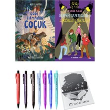 Süper Gazeteciler 3 Likörlü Çikolata ve Göğe Tırmanan Çocuk 2'li Set - Kalem