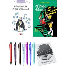 Süper Gazeteciler 4 Belalı Davetiye ve Penguenler Flüt Çalamaz 2'li Set - Kalem