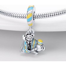 Hector Co Jewellery Mickey ile Jumbo Sirk Temalı Charm 925 Ayar Gümüş