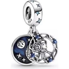 Hector Co Jewellery Star Wars Prenses Leia ve Gezegen Sallantılı Charm 925 Ayar Gümüş
