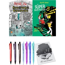 Süper Gazeteciler 4 Belalı Davetiye ve Çatıdaki Gezegen 2'li Set - Kalem