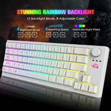 T50 Kablosuz Işıklı Klavye Mouse Set Rainbow Aydınlatmalı Mousepad Hediyeli