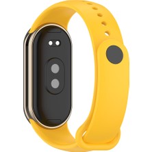 Cepte Aksesuar Xiaomi Mi Band 8 Serisi Klasik Kordon Silikon Strap Kayış-Beyaz