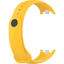 Cepte Aksesuar Xiaomi Mi Band 8 Serisi Klasik Kordon Silikon Strap Kayış-Beyaz