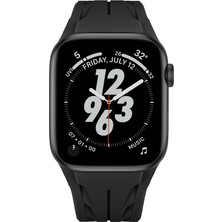 Cepte Aksesuar Apple Watch 44MM KRD-127 Metal Tokalı Silikon Kordon-Beyaz