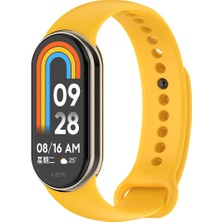 Cepte Aksesuar Xiaomi Mi Band 8 Serisi Klasik Kordon Silikon Strap Kayış-Sarı