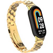 Cepte Aksesuar Xiaomi Mi Band 8 Krd-04 Metal Kordon-Rose Gold