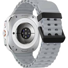 Nüanstek Galaxy Watch Ultra 47MM Zore KRD-118 Tırtıklı Tasarım Silikon Kordon-Midnight Blue