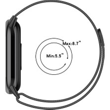 Nüanstek Xiaomi Smart Band 8 Zore Krd-01 Metal Kordon-Siyah