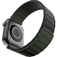ZORE Apple Watch 40MM KRD-122 Silikon Kordon Strap Kayış-Siyah-Yeşil