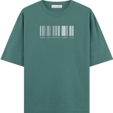 Coutliner Barcode Oversize T-Shirt (Ekstra! Bol Kesim)