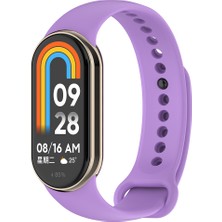 Nüanstek Xiaomi Mi Band 8 Serisi Klasik Kordon Silikon Strap Kayış-Lila