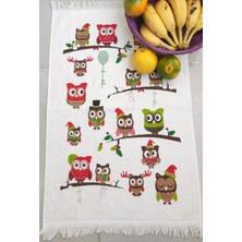 Denizli Hatırası Baykuş Baskılı 40 x 60  cm  Mutfak Havlusu | Kurulama Bezi | El ve Yüz Havlusu