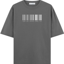 Coutliner Barcode Oversize T-Shirt (Ekstra! Bol Kesim)