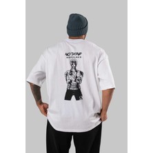 ankhises Roronoa Zoro 3 Arka Baskılı Beyaz Oversize T-Shirt  Erkek Kadın Bisiklet Yaka
