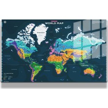 Marsilyan Harita/Maps 3d Dekoratif Baskı Cam Tablo 157
