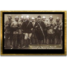 Marsilyan Yapay Zeka İle Yenilenmiş Atatürk Fotoğrafları Siyah Beyaz Cam Tablo, 3d Dekoratif Baskı 424