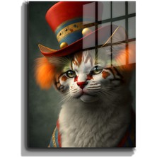 Marsilyan Eğlenceli Hayvanlar, Yapay Zeka Destekli, 3d Dekoratif Baskı Cam Tablo 241