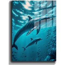 Marsilyan Eğlenceli Hayvanlar, Yapay Zeka Destekli, 3d Dekoratif Baskı Cam Tablo 165