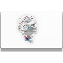 Marsilyan Creative Fashion 3d Dekoratif Baskı Yatay Cam Tablo 01