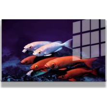 Marsilyan Eğlenceli Hayvanlar, Yapay Zeka Destekli, 3D Dekoratif Baskı Yatay Cam Tablo 355