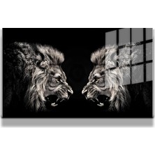 Marsilyan Eğlenceli Hayvanlar, Yapay Zeka Destekli, 3D Dekoratif Baskı Yatay Cam Tablo 475