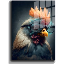 Marsilyan Eğlenceli Hayvanlar, Yapay Zeka Destekli, 3d Dekoratif Baskı Cam Tablo 322