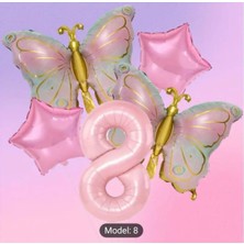 Düvenci Ticaret Büyük Boy Kelebek Folyolu Yaş Balon Set