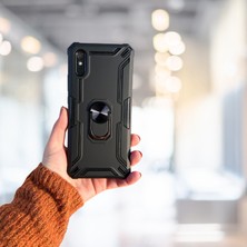 Haktan Kılıf Xiaomi Redmi 9A Yüzüklü Standlı Tank Kılıf