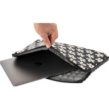 Notebook Laptop Macbook Çantası 15.6" Inç - 800-DÜZ Papatya Desenli