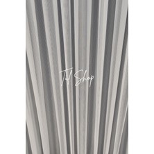 Tül Shop Ütü Istemez ve Kırışmaz Ağır Sade ve Şık Kdk Ekru Model 1/3 Sık Pileli Tül Perde