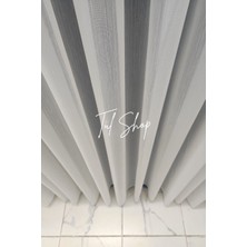 Tül Shop Ağır Gramajlı Profesyonel Işçilik Modern Panaroma Model 1/2 Seyrek Pileli Tül Perde