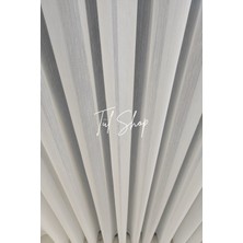 Tül Shop Ağır Gramajlı Profesyonel Işçilik Modern Panaroma Model 1/3 Sık Pileli Tül Perde