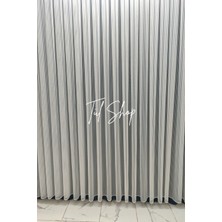Tül Shop Ütü Istemez Kırışmaz Ağır Gramajlı Sıralı Çelik Model 1/3 Sık Pileli Tül Perde
