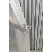 Tül Shop Ütü Istemez Kırışmaz Ağır Gramajlı Sıralı Çelik Model 1/3 Sık Pileli Tül Perde