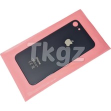 Tkgz Iphone 8 Arka Pil Batarya Kapağı (Cam) Siyah