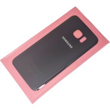 Tkgz Samsung Galaxy S7 Edge Arka Pil Batarya Kapağı (Cam) Siyah