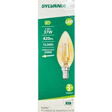 Sylvania 4,5W (37W) 2500K (Sarı Işık) E14 Duylu Eski Tip Görünümlü LED Ampul