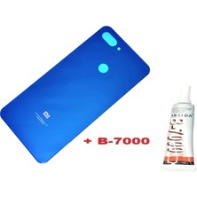 Tkgz Xiaomi Mi 8 Lite Arka Kapak Batarya Pil Kapağı (CAM+B-7000) Mavi