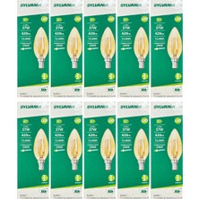 Sylvania 4,5W (37W) 2500K (Sarı Işık) E14 Duylu Eski Tip Görünümlü LED Ampul (10 Adet)