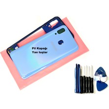 Tkgz Samsung Galaxy A40 A 405 Kasa Arka Pil Batarya Kapağı (Tamir Seti) Mavi