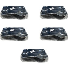 Omeyva Plastik Siyah Kaşık - Parti Davet Piknik Çorba Yemek Kaşığı - 18  cm . - 100'LÜ 5 Paket