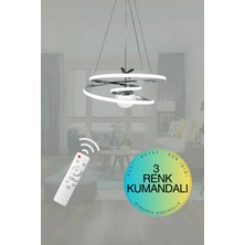 Supply Home 3 Renkli Modüllü Krom Kaplama Modern Sarkıt Toplu LED Avize Beyaz, Gün Işığı ve Sarı Renkli