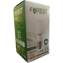 Forest 10W E27 Duylu LED Ampul Beyaz Işık 6500K 10LU